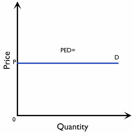 Figure 2.5.5: A perfectly elastic demand curve