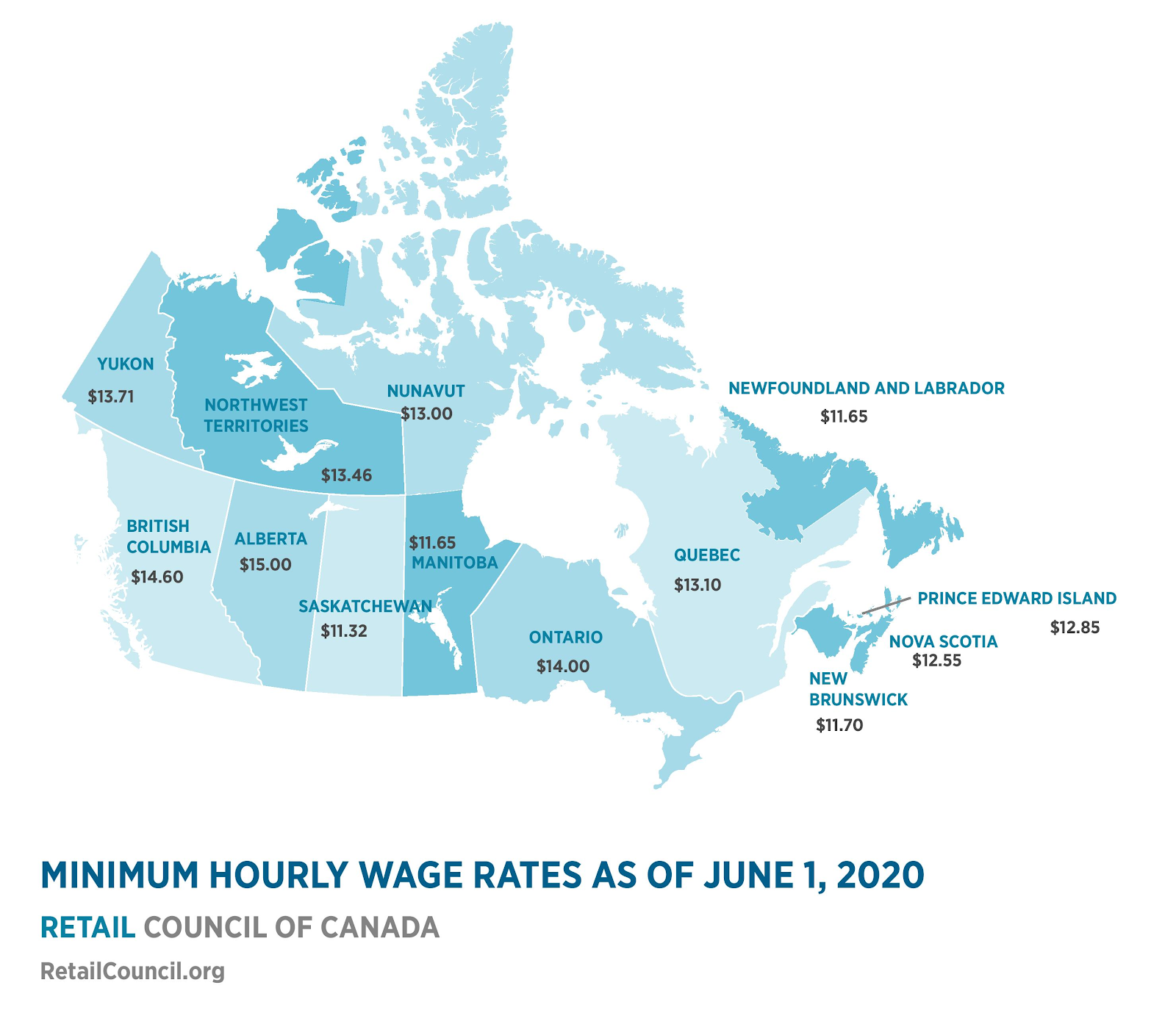 Source: Retail Council of Canada, https://www.retailcouncil.org/resources/quick-facts/minimum-wage-by-province/