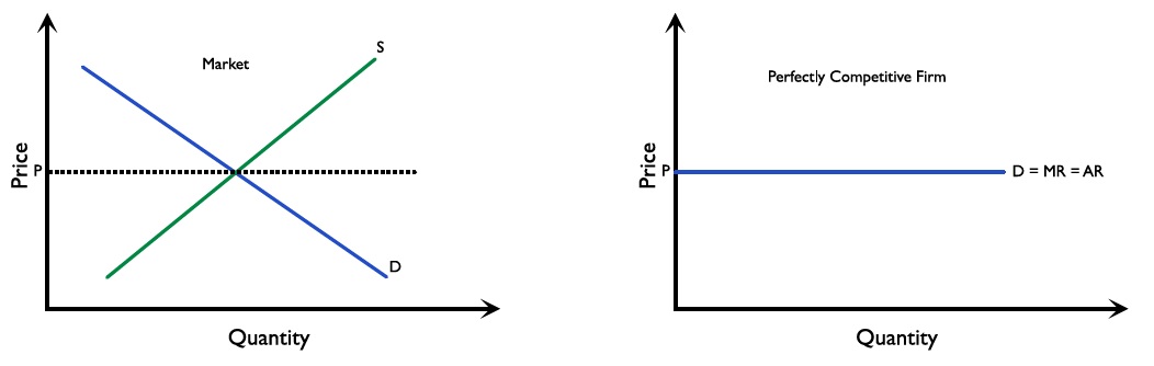 Figure 2.11.1: Demand and revenue curves under perfect competition